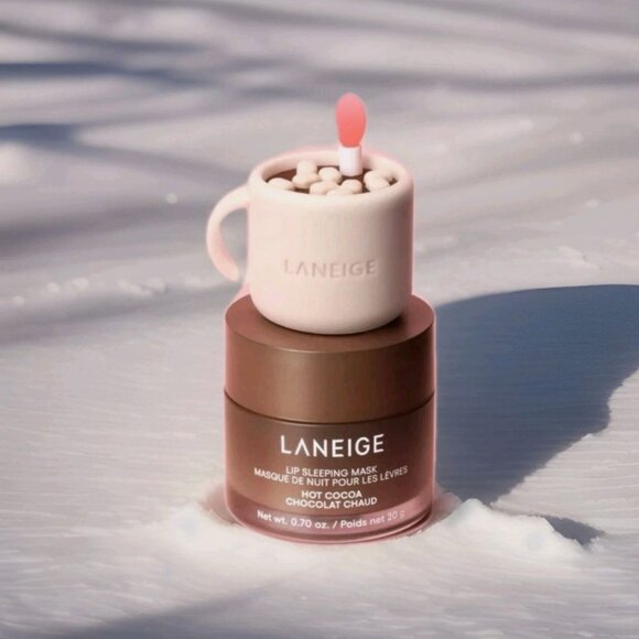 Laneige HOT COCOA Lip Sleeping Mask & TOPPER Set NIB - Picture 2 of 6